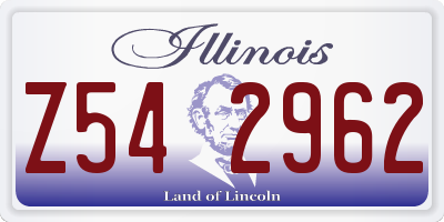 IL license plate Z542962