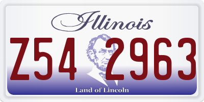 IL license plate Z542963