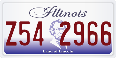 IL license plate Z542966