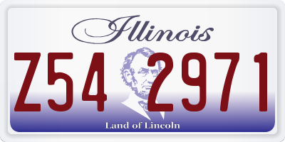 IL license plate Z542971