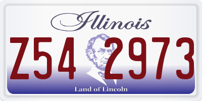 IL license plate Z542973