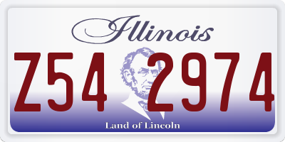 IL license plate Z542974