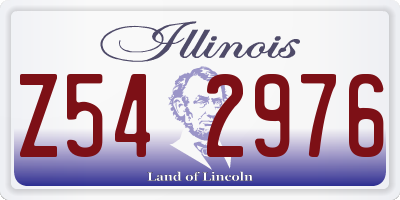 IL license plate Z542976