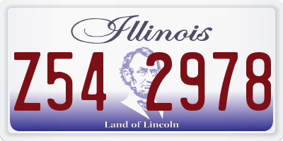 IL license plate Z542978