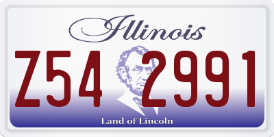 IL license plate Z542991