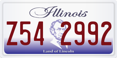 IL license plate Z542992