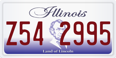 IL license plate Z542995