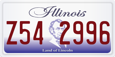 IL license plate Z542996