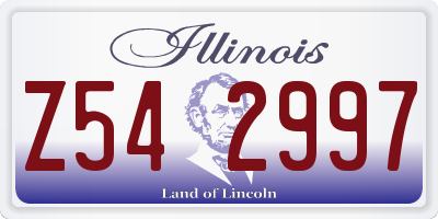 IL license plate Z542997