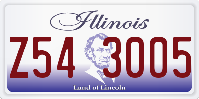 IL license plate Z543005