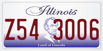 IL license plate Z543006