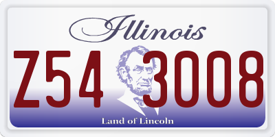 IL license plate Z543008