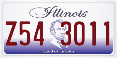 IL license plate Z543011