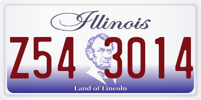 IL license plate Z543014