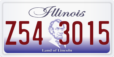 IL license plate Z543015