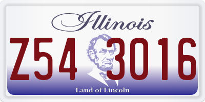 IL license plate Z543016