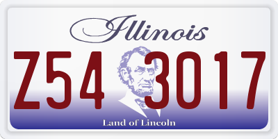 IL license plate Z543017