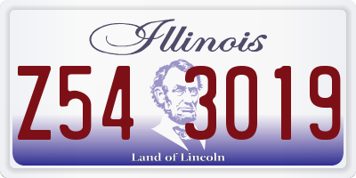 IL license plate Z543019