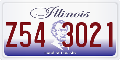 IL license plate Z543021