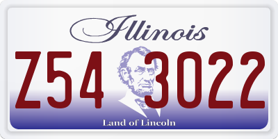 IL license plate Z543022