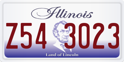 IL license plate Z543023