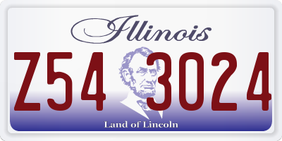 IL license plate Z543024