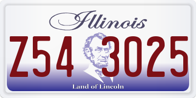 IL license plate Z543025
