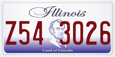 IL license plate Z543026