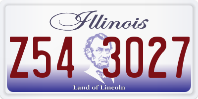 IL license plate Z543027