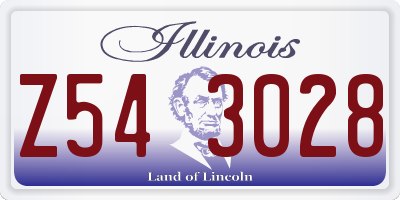 IL license plate Z543028