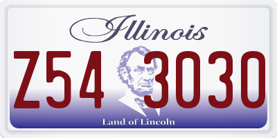 IL license plate Z543030