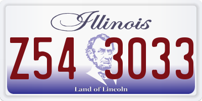 IL license plate Z543033