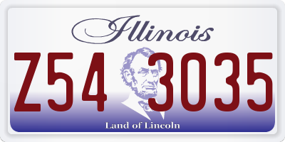 IL license plate Z543035
