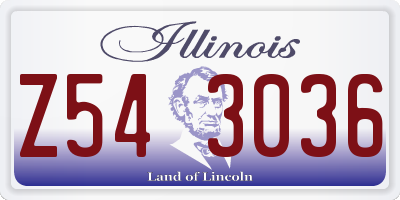 IL license plate Z543036