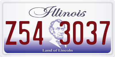IL license plate Z543037