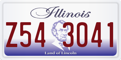 IL license plate Z543041