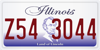 IL license plate Z543044