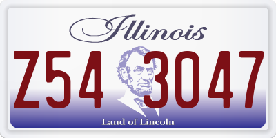 IL license plate Z543047
