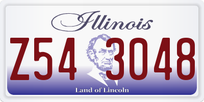IL license plate Z543048