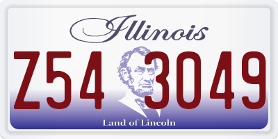 IL license plate Z543049