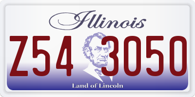 IL license plate Z543050