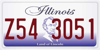 IL license plate Z543051