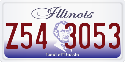IL license plate Z543053