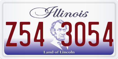 IL license plate Z543054