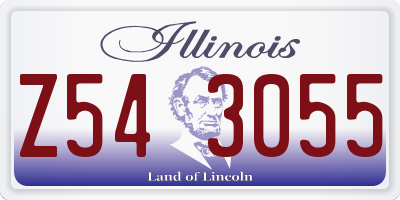 IL license plate Z543055