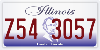 IL license plate Z543057