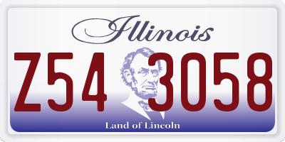 IL license plate Z543058
