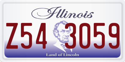 IL license plate Z543059