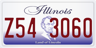 IL license plate Z543060