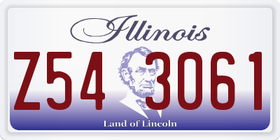 IL license plate Z543061